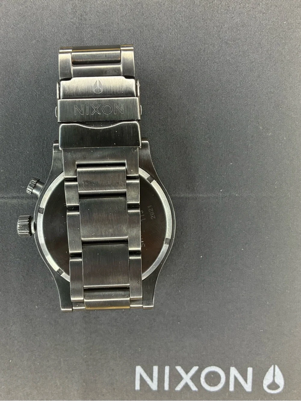 Nixon The 51-30 Tide Black with Wood Grain Face Stainless Steel Wristwatch.